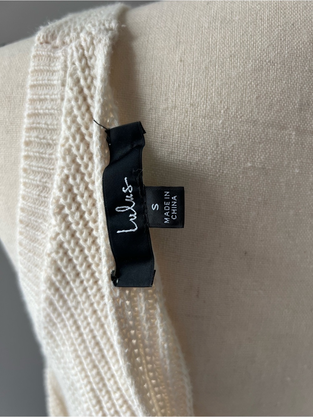 Lulu's Cream Ribbed Cropped Tank - Picture 4 of 5
